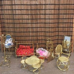 brass dollhouse furniture